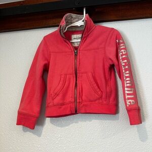 Abercrombie Kids Red Zip-Up Hoodie